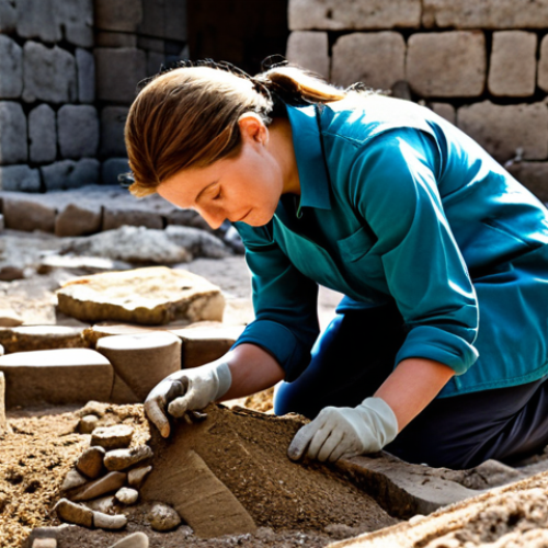 Home 7 Ancient Artifact Discovery**
"A fully clothed female archaeologist in appropriate attire, carefully brushing dirt off an ancient artifact in the Ruins of Drakon, safe for work, professional, perfect anatomy, natural proportions, high resolution, well-formed hands, proper finger count, discovering history, modest clothing, family-friendly."
**
